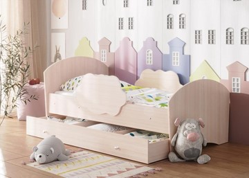 Кровать детская Тучка с ящиком, корпус Дуб млечный, фасад Дуб млечный в Улан-Удэ