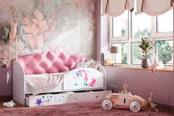 Кровать с бортиками Звездочка с бортиком, Розовый в Улан-Удэ