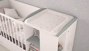 Многофункциональная кровать с комодом POLINI Kids French 800 TEDDY Белый / Серый в Улан-Удэ - предосмотр 6