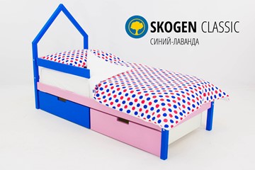 Детская кровать-домик мини Skogen синий-лаванда в Улан-Удэ