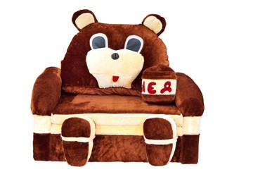 Детский диван Медведь с подушкой, ширина 120 см в Улан-Удэ - предосмотр