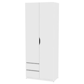Шкаф 2-х дверный Мальта H201, Белый в Улан-Удэ