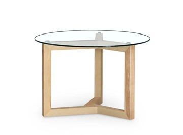Круглый стол Оникс-8, Натуральный массив/Прозрачное стекло в Улан-Удэ