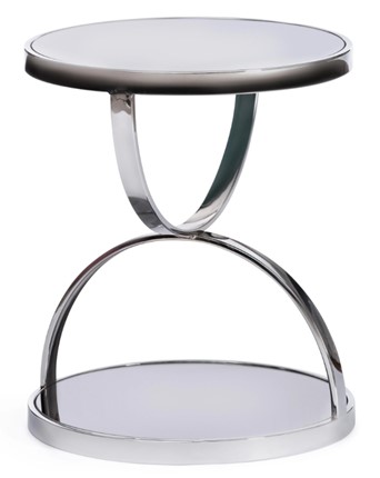Кофейный столик GROTTO (mod. 9157) металл/дымчатое стекло, 42х42х50, хром в Улан-Удэ - изображение