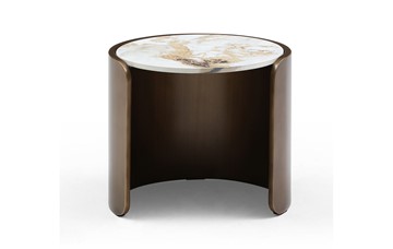 Круглый столик ET3095CI (D40) белая керамика /бронзовый в Улан-Удэ