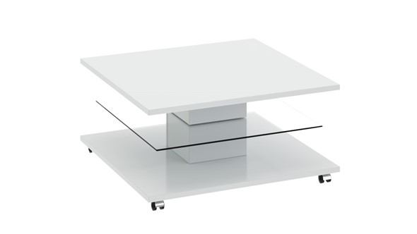 Квадратный столик Diamond тип 1 (Белый глянец) в Улан-Удэ - изображение