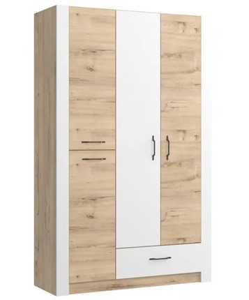 Шкаф гардеробный Ева 5 М2 дуб ирландский/белый матовый в Улан-Удэ - изображение