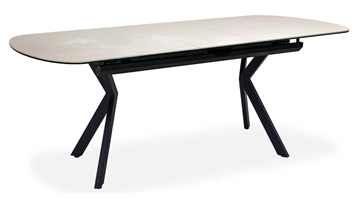 Кухонный стол раскладной Шамони 3CX 180х95 (Oxide Avorio/Графит) в Улан-Удэ - предосмотр 1