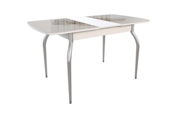 Кухонный раздвижной стол Танго, белый/геометрия в Улан-Удэ - предосмотр 1
