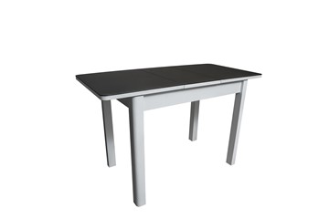 Кухонный стол раскладной Айсберг-2СТ белое/черное/прямые массив в Улан-Удэ - предосмотр 1