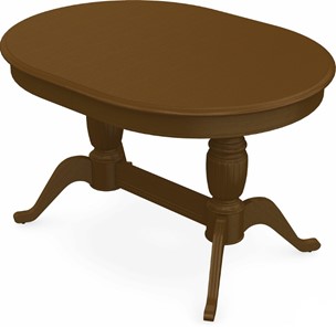 Обеденный раздвижной стол Леонардо-2 исп. Овал, тон 2 (Морилка/Эмаль) в Улан-Удэ
