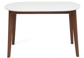 Кухонный раздвижной стол BOSCO (Боско) бук/мдф 120+30x80x75 Белый/Коричневый арт.11258 в Улан-Удэ
