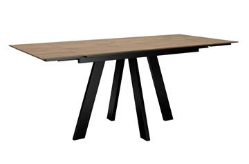 Кухонный стол раскладной DikLine DM120 Дуб галифакс / опоры черные в Улан-Удэ - предосмотр 2
