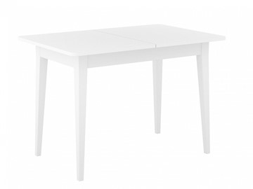 Раздвижной стол Dikline M110 Белый/стекло белое сатин/ножки MM белые в Улан-Удэ