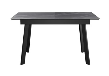 Кухонный стол раскладной DikLine SKH125 Керамика Серый мрамор/подстолье черное/опоры черные (2 уп.) в Улан-Удэ