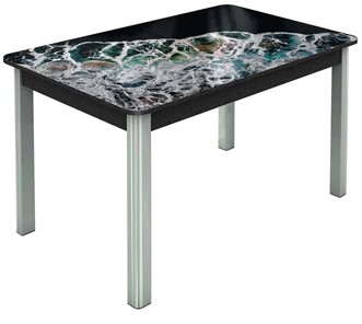 Кухонный стол раскладной Гамбург исп. 2, ноги метал. крашеные №23 (Exclusive h258/черный) в Улан-Удэ