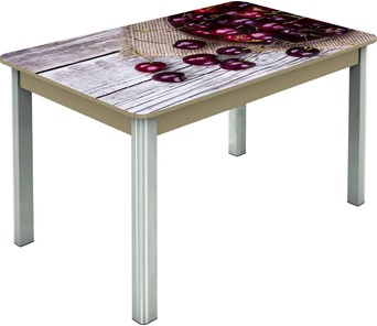 Кухонный стол раскладной Гамбург исп.2 ноги метал. крашеные №23, Фотопечать (Фрукты №29) в Улан-Удэ