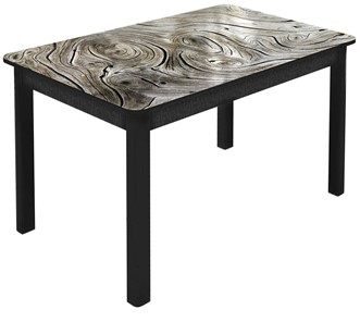 Кухонный раздвижной стол Гамбург Мини, ноги метал. крашеные №23 (Exclusive h140/черный) в Улан-Удэ