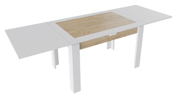 Кухонный раскладной стол Хьюстон тип 4 (Белый/Дуб Крафт золотой) в Улан-Удэ - предосмотр 1