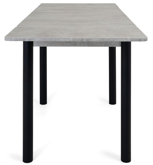 Кухонный раскладной стол Милан-2 EVO, ноги черные, светлый цемент в Улан-Удэ - изображение 1