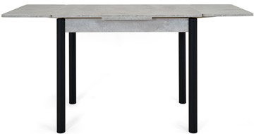 Кухонный раскладной стол Милан-2 EVO, ноги черные, светлый цемент в Улан-Удэ - предосмотр 4