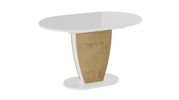 Кухонный раздвижной стол Монреаль тип 1 (Белый глянец/Бунратти) в Улан-Удэ