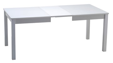 Раздвижной стол Нагано-2 стекло белое opti (хром-лак) в Улан-Удэ - предосмотр 1