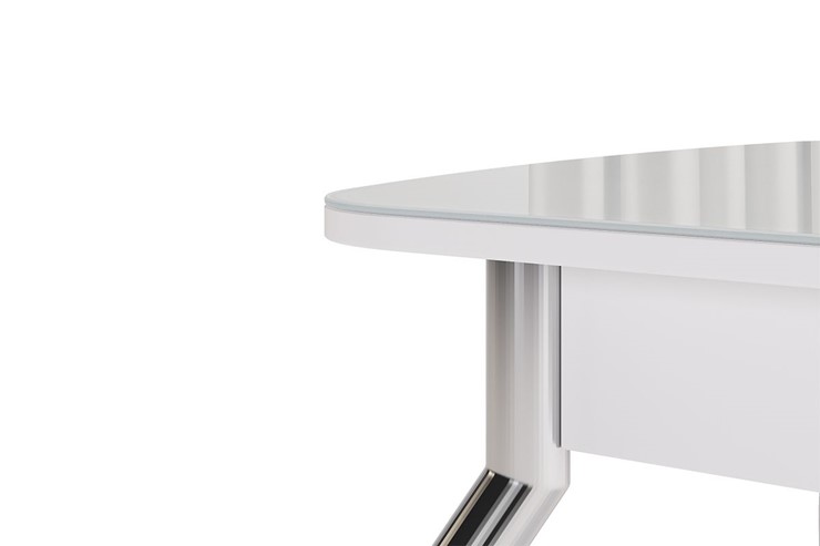 Кухонный раздвижной стол Танго, белый/геометрия в Улан-Удэ - изображение 5
