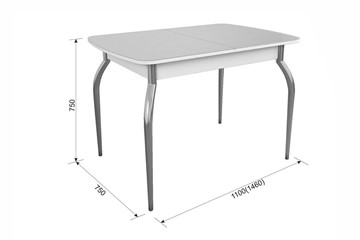 Кухонный раздвижной стол Танго, белый/геометрия в Улан-Удэ - предосмотр 4