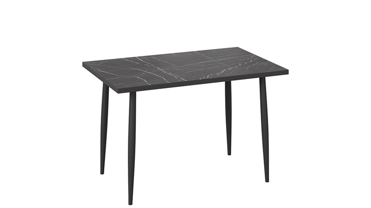 Обеденный стол Невада ДП1-02-08 (Черный мрамор/Черный матовый) в Улан-Удэ - изображение 1