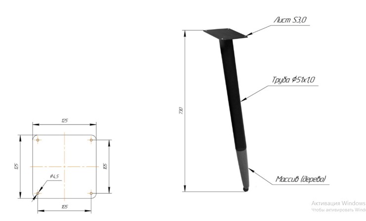 Кухонный обеденный стол SHT-TU12 (4 шт.)/ТT8 60/60 (черный/темный орех/прозрачный лак/коричневая сепия) в Улан-Удэ - изображение 1