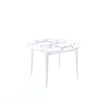 Раздвижной стол Kenner W1200 (Белый/Мрамор белый) в Улан-Удэ - изображение