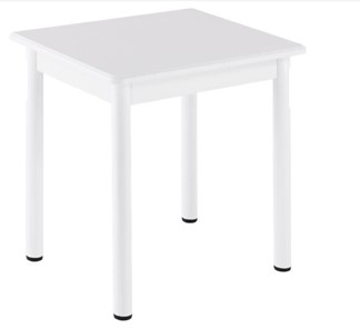 Кухонный пристенный стол НСПА-02 МДФ, белый МДФ/белое дерево/36 прямые трубки белый в Улан-Удэ