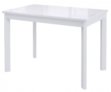 Обеденный раздвижной стол Dikline Ls110, стекло белое/ножки белые в Улан-Удэ