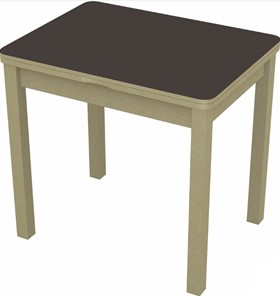 Обеденный раздвижной стол Бари дерево №8 (стекло коричневое/дуб выбеленный) в Улан-Удэ