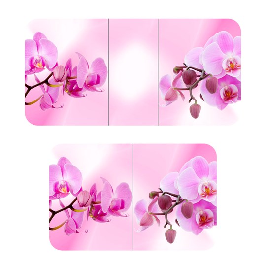 Обеденный раздвижной стол ПГ-01СТФ белое/орхидея/хром фигурные в Улан-Удэ - изображение 2