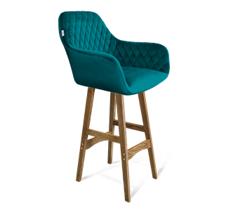 Барный стул SHT-ST38 / SHT-S65 (альпийский бирюзовый/дуб брашированный коричневый) в Улан-Удэ