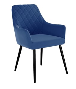Мягкий стул 241, микровелюр Z20 синий, ножки черные в Улан-Удэ
