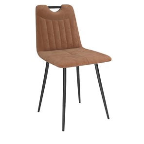 Обеденный стул Брандо, велюр тенерифе корица/Цвет металл черный в Улан-Удэ
