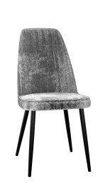 Мягкий стул DikLine 326 микровелюр M13 светло-серый, ножки черные в Улан-Удэ