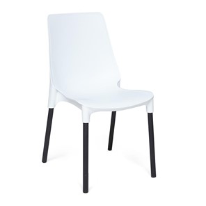 Обеденный стул GENIUS (mod 75) 46x56x84 белый/черные ножки арт.19664 в Улан-Удэ