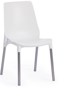 Обеденный стул GENIUS (mod 75) 46x56x84 белый/ножки хром арт.19663 в Улан-Удэ