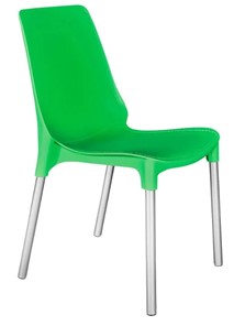 Обеденный стул GENIUS (mod 75) 46x56x84 зеленый/ножки хром арт.19668 в Улан-Удэ