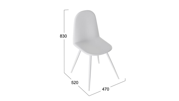 Обеденный стул Марли (конус Т3), Белый муар/Кожзам Белый в Улан-Удэ - изображение 1