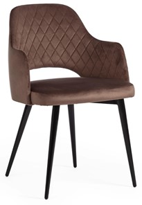 Обеденный стул VALKYRIA (mod. 711) 55х55х80 коричневый barkhat 12/черный арт.19001 в Улан-Удэ