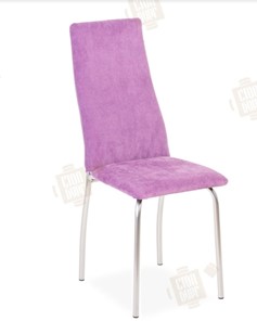 Кухонный стул Волна, каркас металл хром, инфинити фиолетовый в Улан-Удэ
