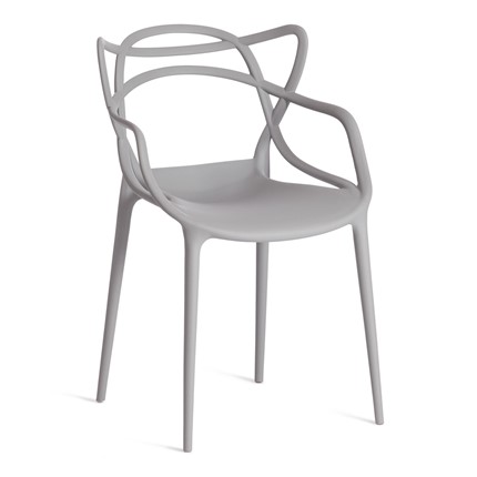 Обеденный стул Cat Chair (mod.028) пластик, 54,5*56*84 серый, арт.13276 в Улан-Удэ - изображение