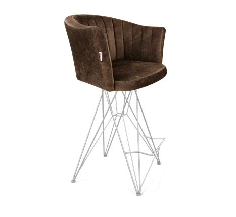 Полубарный стул SHT-ST42-1 / SHT-S66-1 (кофейный трюфель/хром лак) в Улан-Удэ - изображение