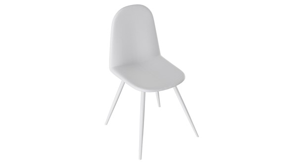 Обеденный стул Марли (конус Т3), Белый муар/Кожзам Белый в Улан-Удэ - изображение