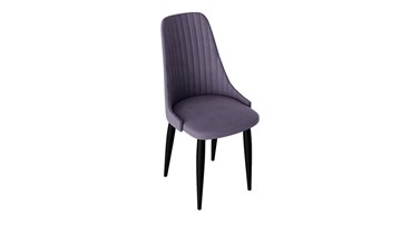 Обеденный стул Франк (конус) исп2 (Черный матовый/Микровелюр Фиолетовый) в Улан-Удэ